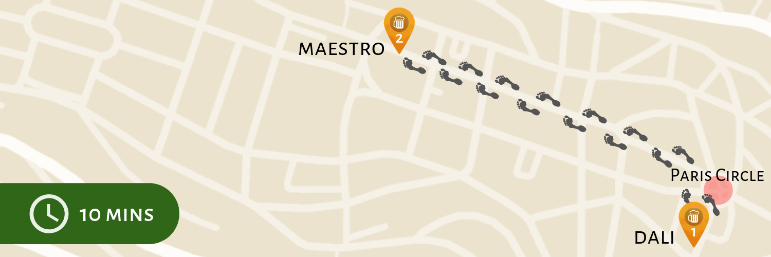 Dali to Maestro Pub Crawl Map