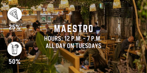 maestro happy hour