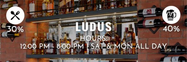 ludus happy hour spots
